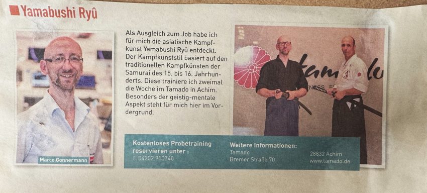 Erster Artikel in Stadtzeitung